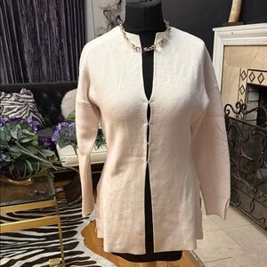 Truth Black and White Viscose Blend cardigan